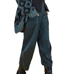 Matthildur Handmade High Rise Black Wide Leg Pants Medium